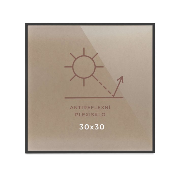 Hliníkový rám - černý (30×30 cm)