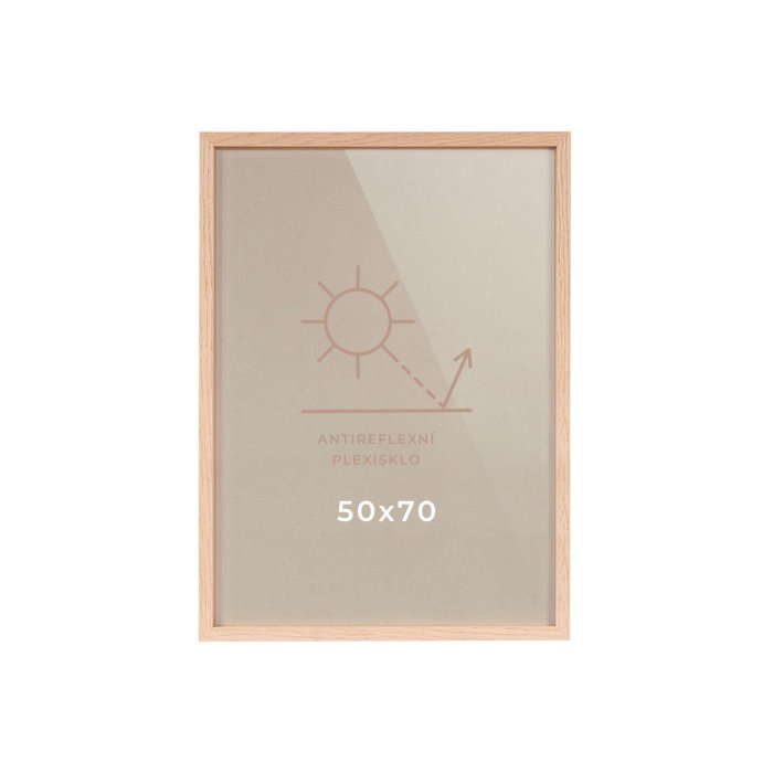 Dřevěný rám - dub (50×70)