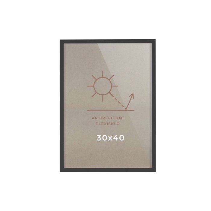 Dřevěný rám - černý (30×40)