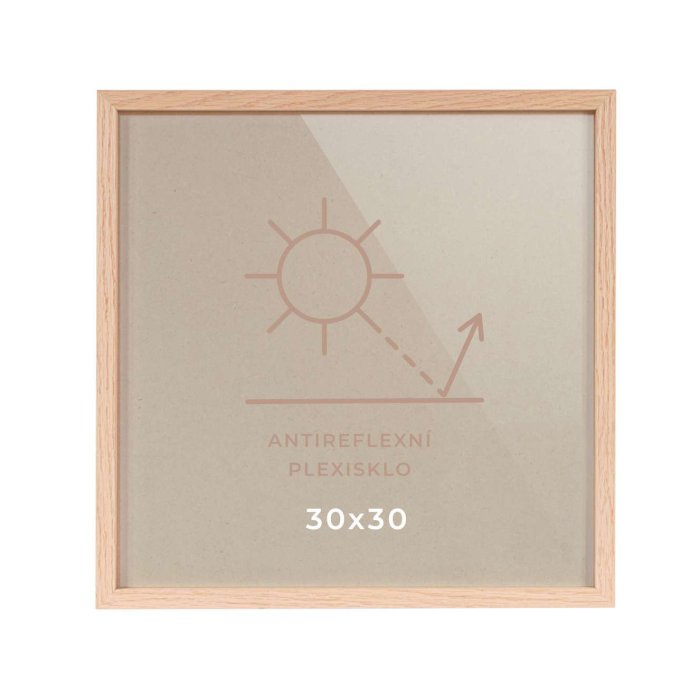 Dřevěný rám - dub (30×30 cm)