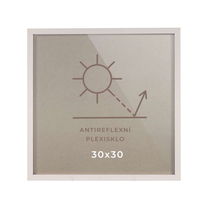 Dřevěný rám - bílý (30×30 cm)