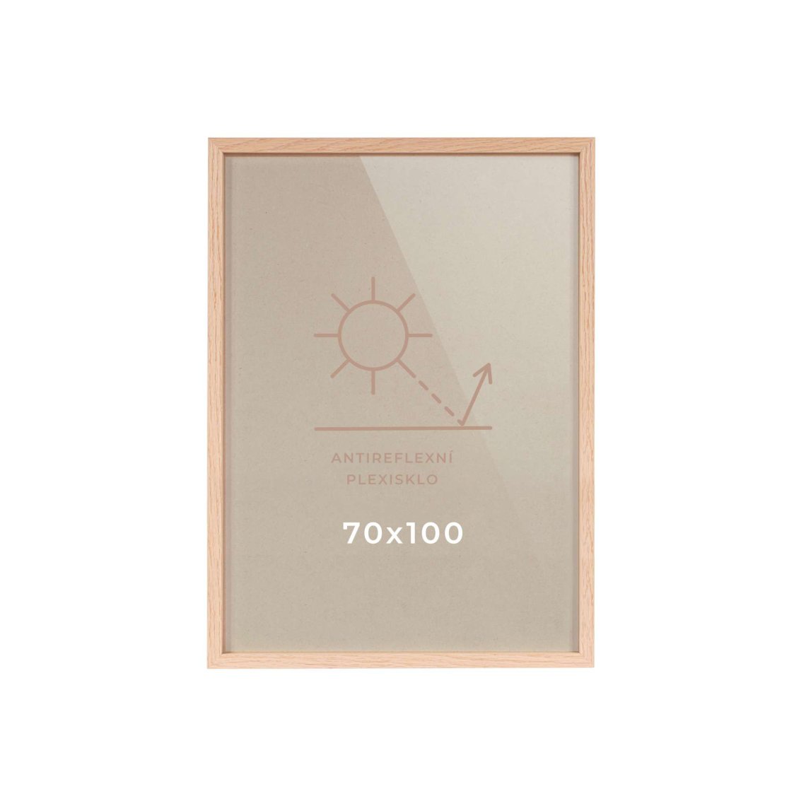 Dřevěný rám 70×100 cm, dub