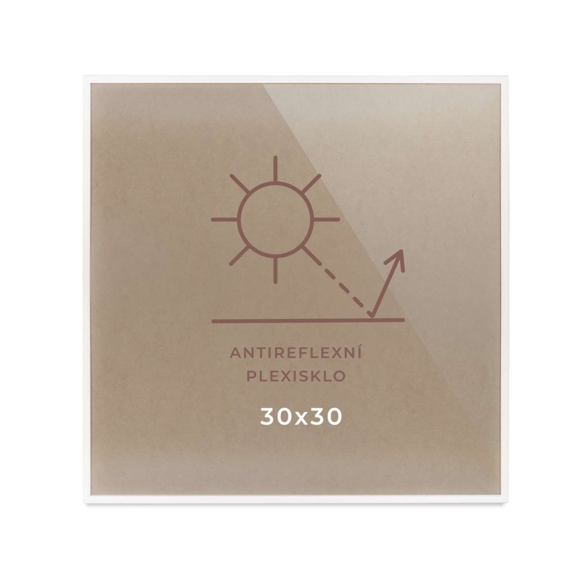 Hliníkový rám 30×30 cm, bílý