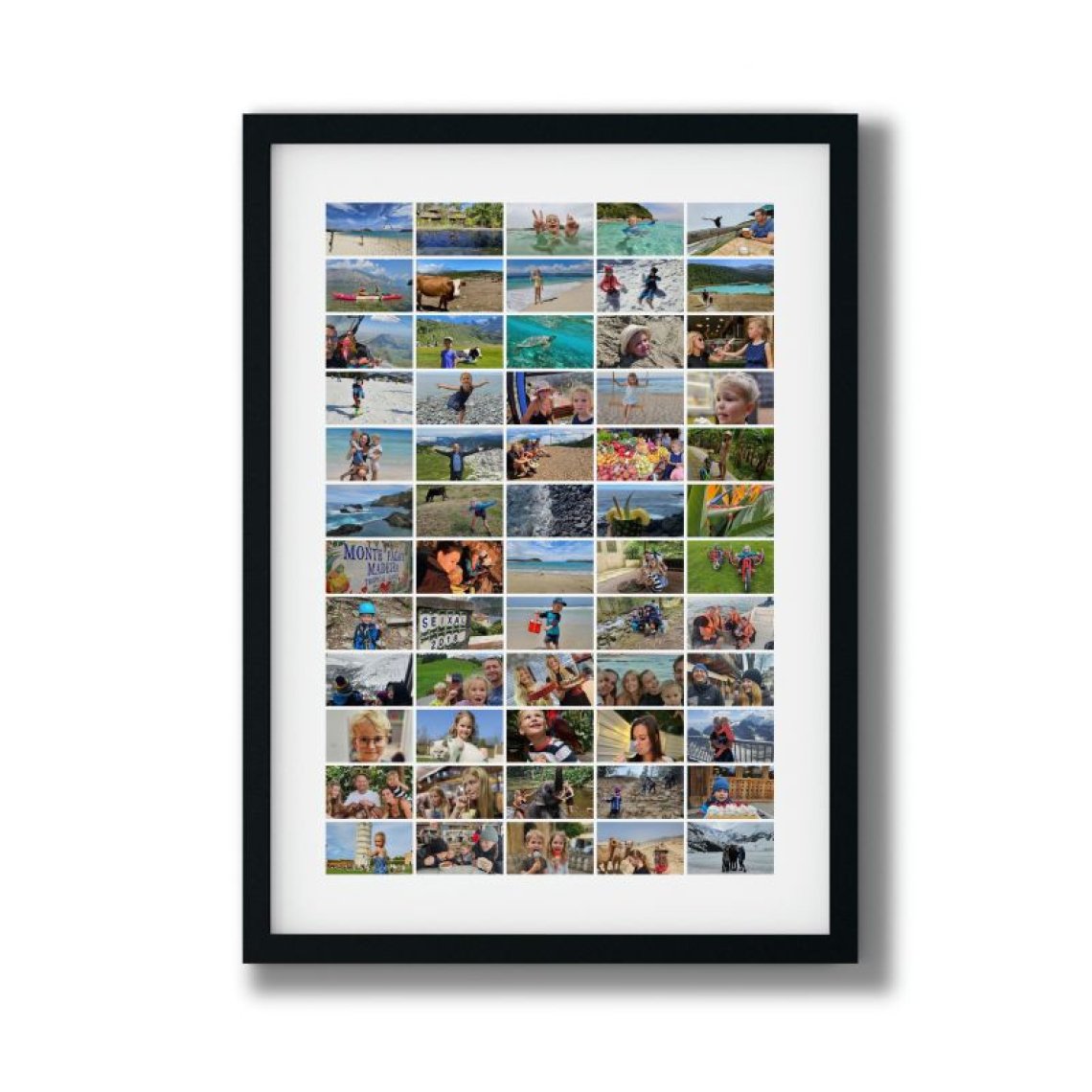 Fotokoláž 50×70 cm, 60 fotek na šířku
