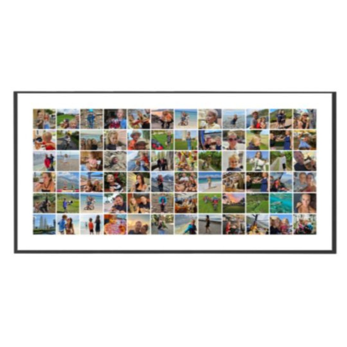 Fotografie 100×50 cm, 72 fotek do čtverce
