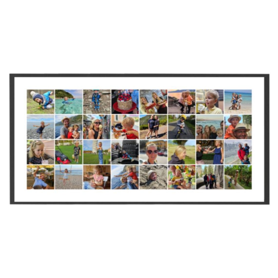 Fotografie 80×40 cm, 32 fotek do čtverce