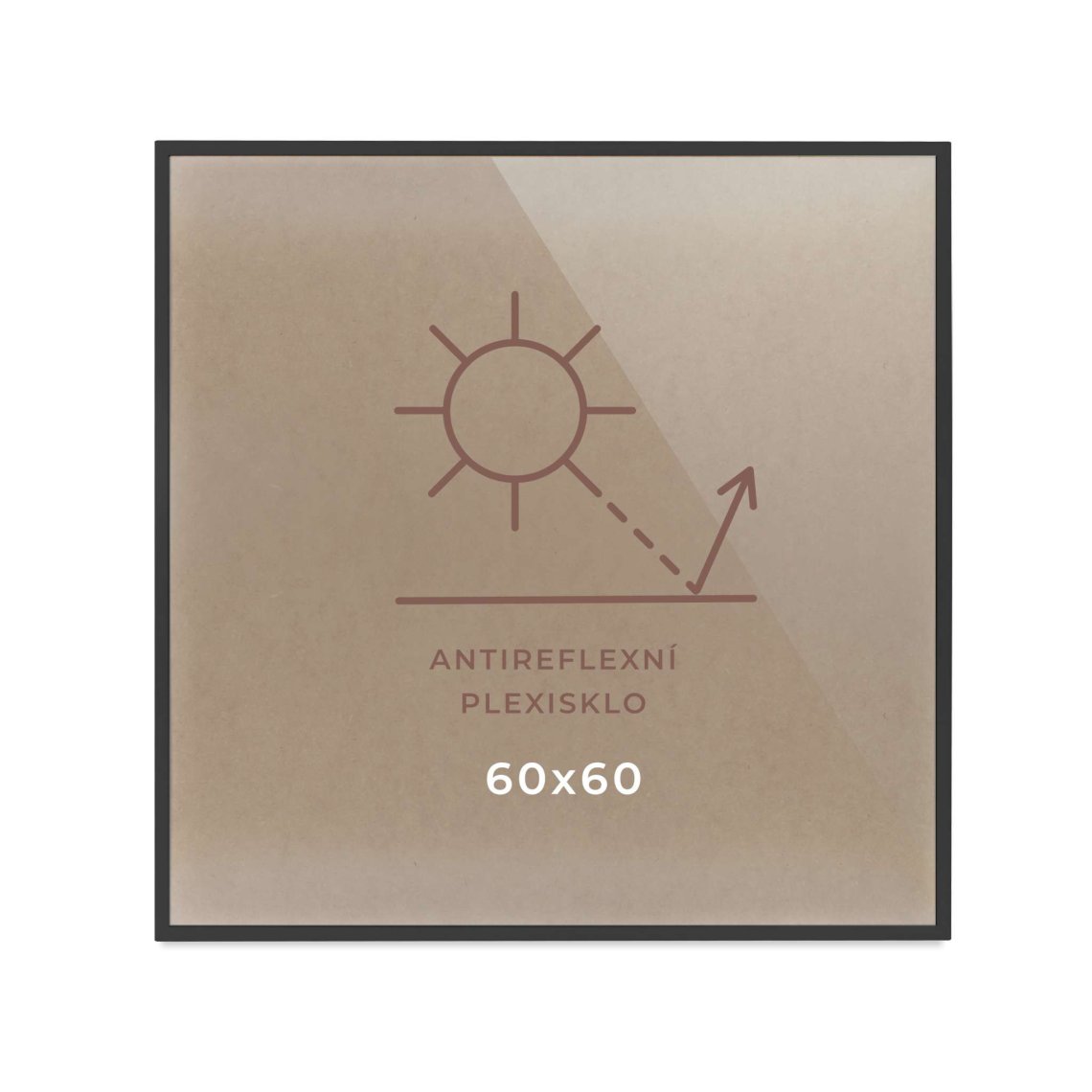 Hliníkový rám 60×60 cm, černý