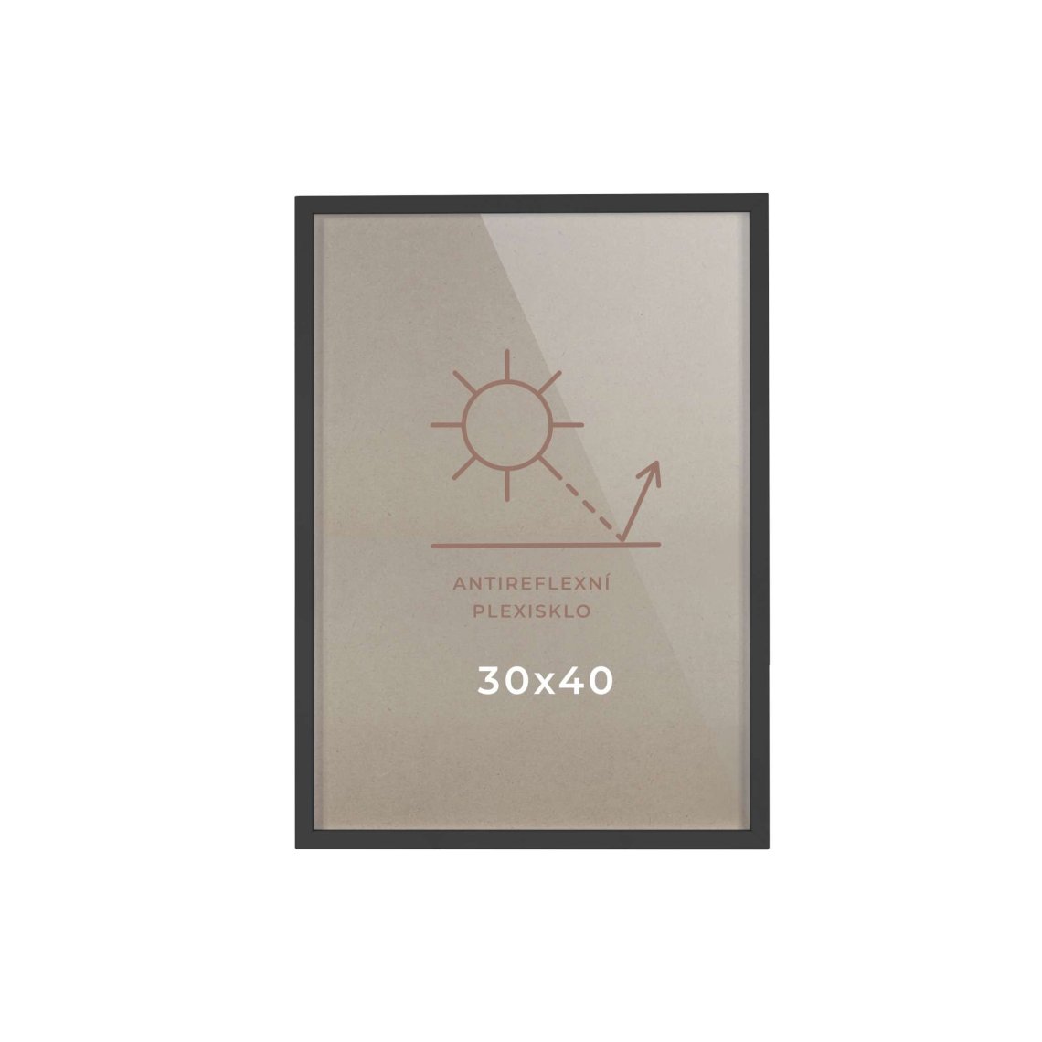 Dřevěný rám 30×40 cm, černý