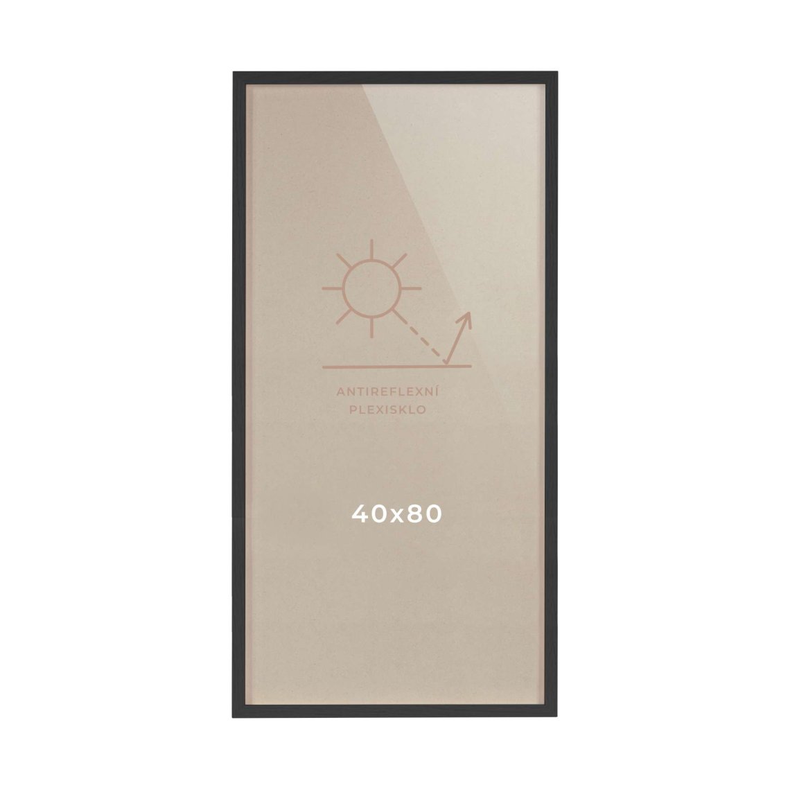 Dřevěný rám 40×80 cm, černý