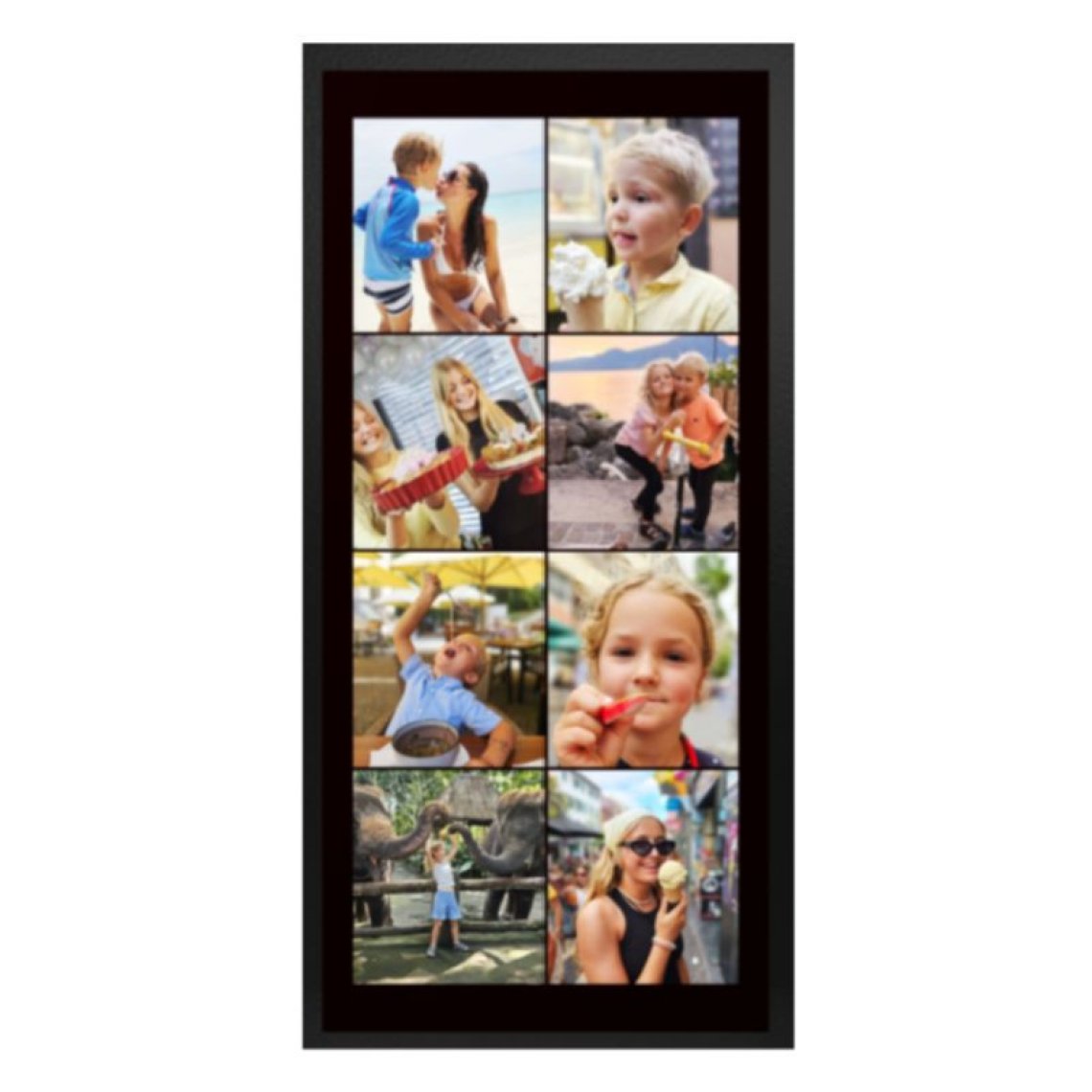 Fotokoláž 40×80 cm, 8 fotografií do čtverce