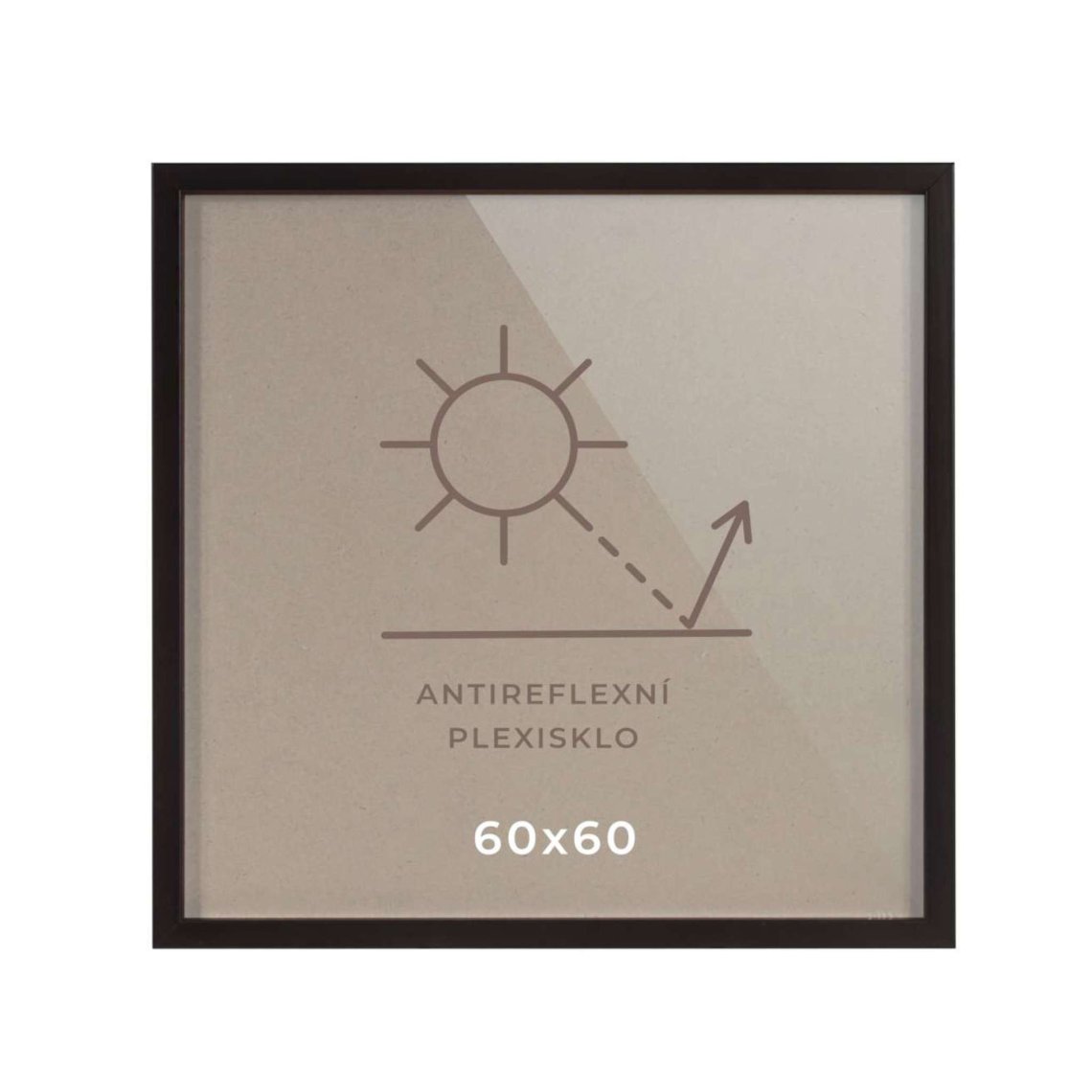 Dřevěný rám 60×60 cm, černý