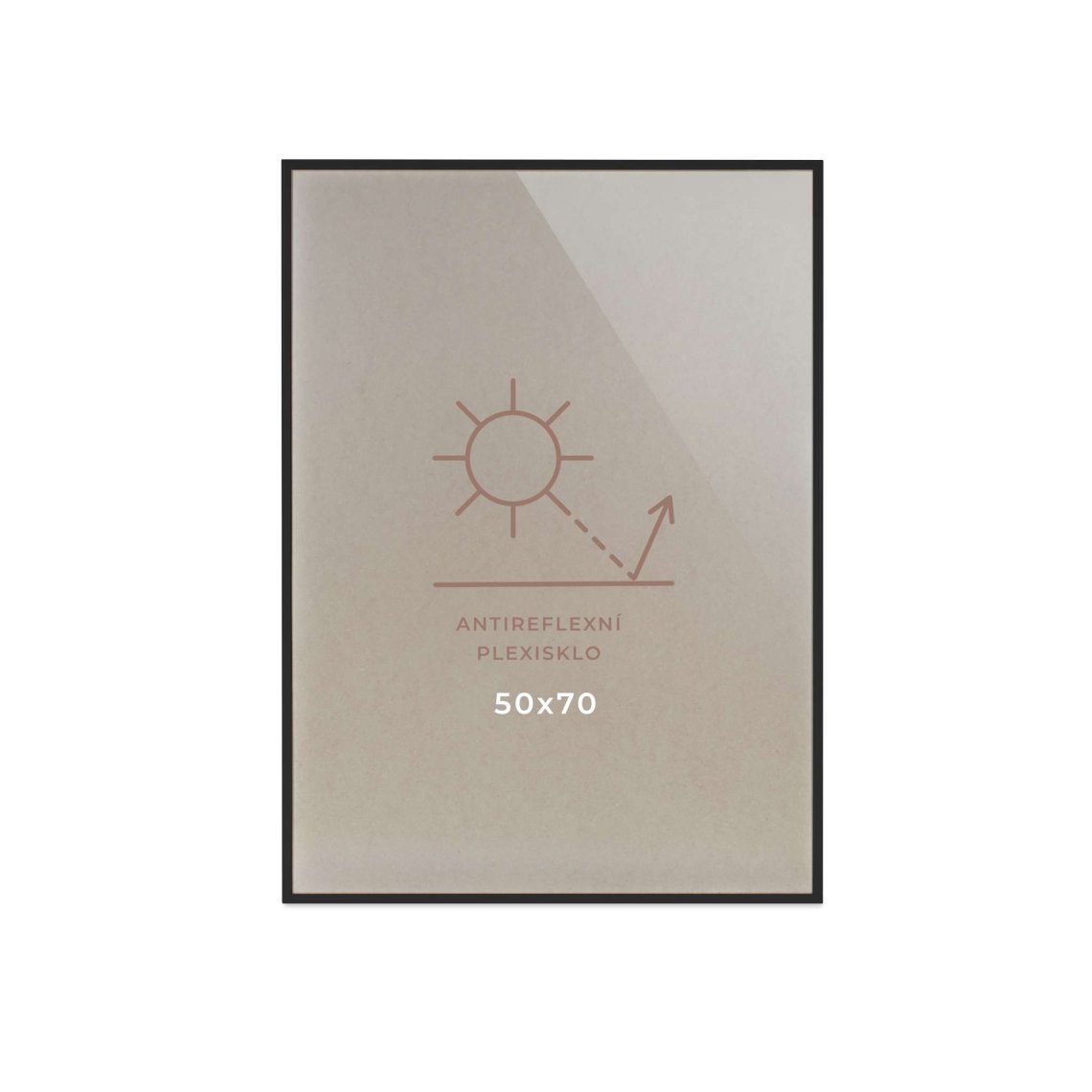 Hliníkový rám 50×70 cm, černý