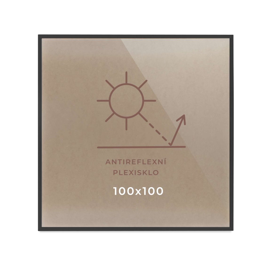 Hliníkový rám 100×100 cm, černý