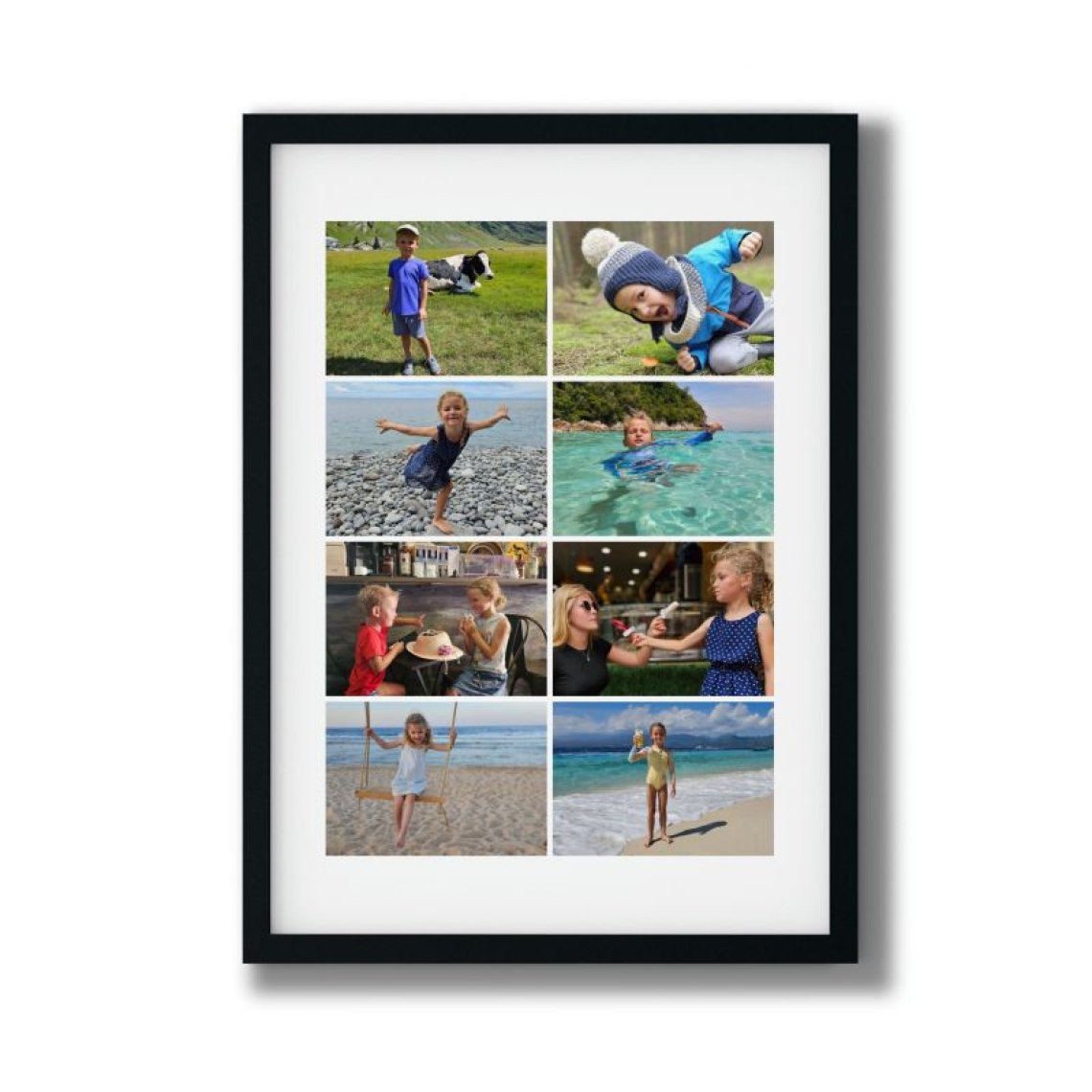 Fotokoláž 30×40 cm, 8 fotek na šířku