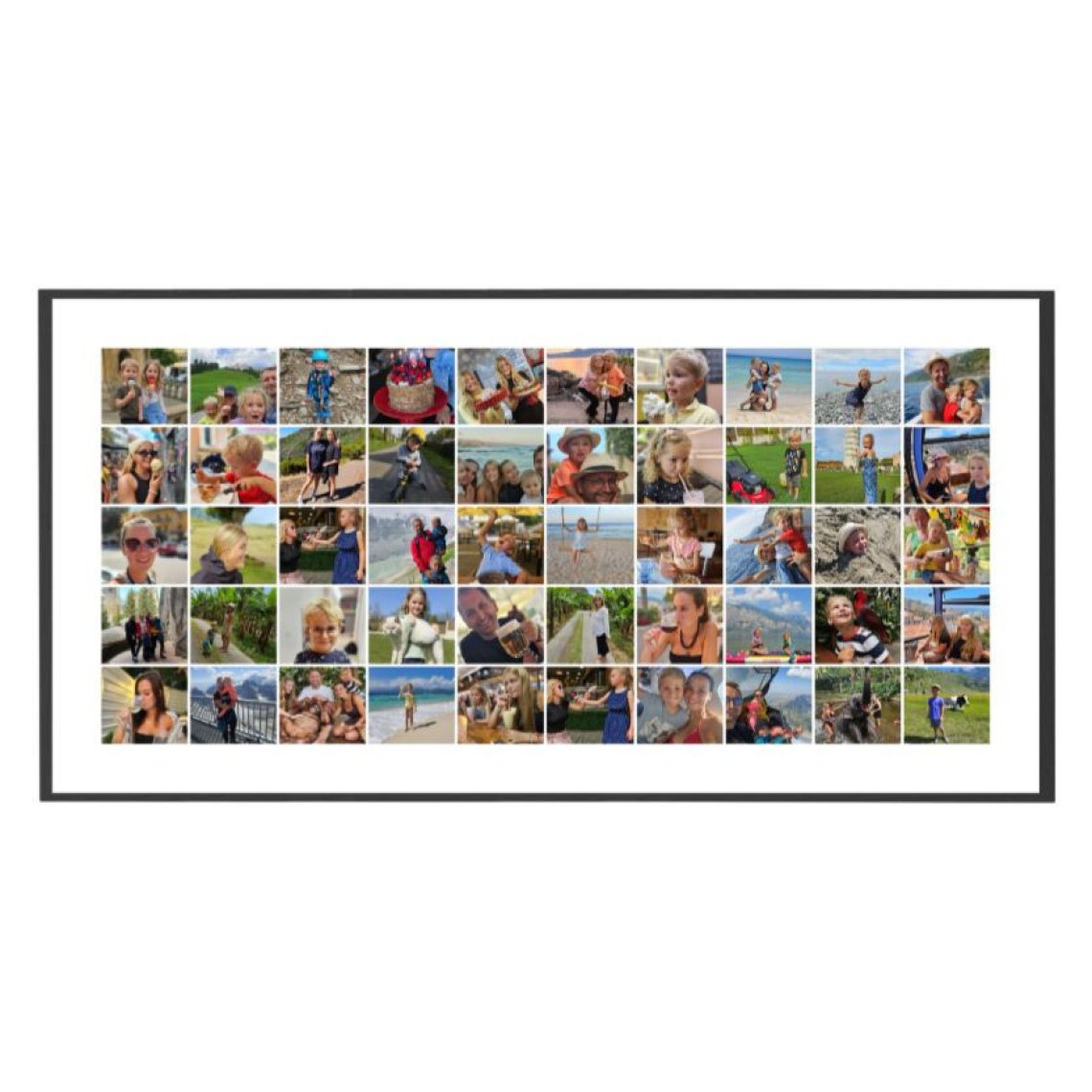 Fotografie 80×40 cm, 50 fotek do čtverce