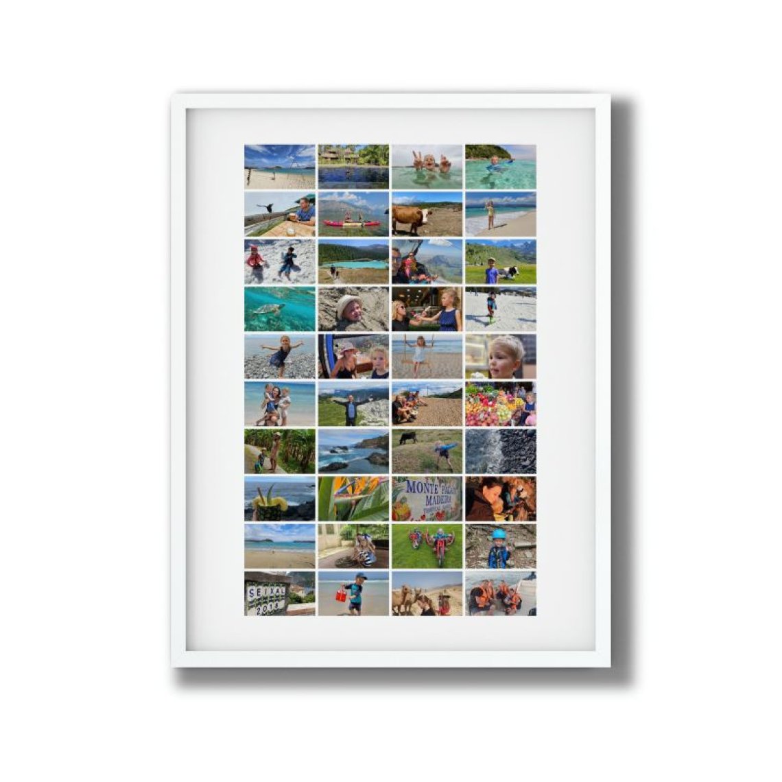 Fotokoláž 40×60 cm, 40 fotek na šířku