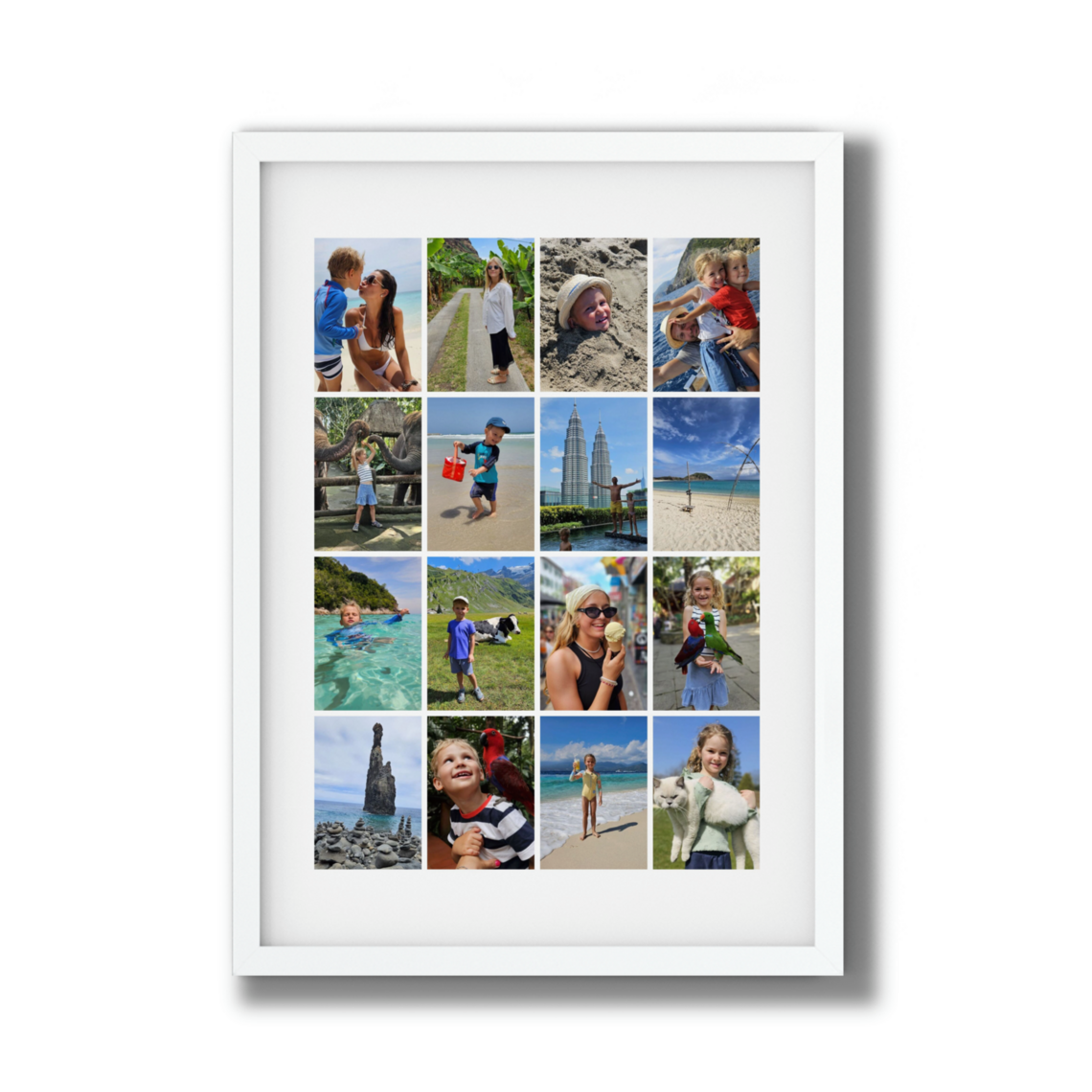 Fotokoláž 30×40 cm, 16 fotek na výšku