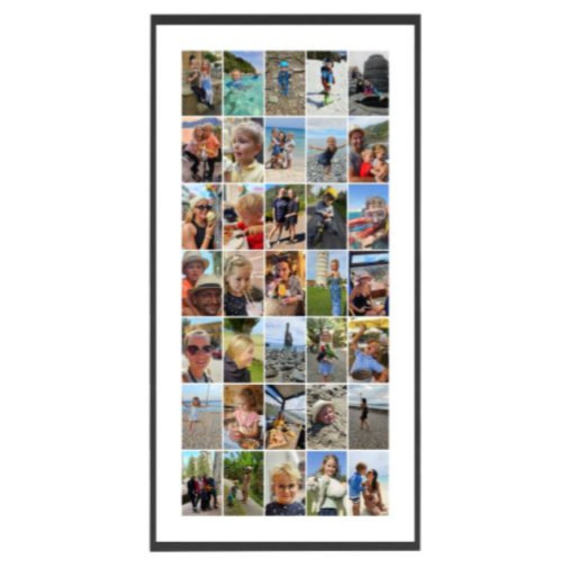 Fotokoláž 40×80 cm, 35 fotek na výšku