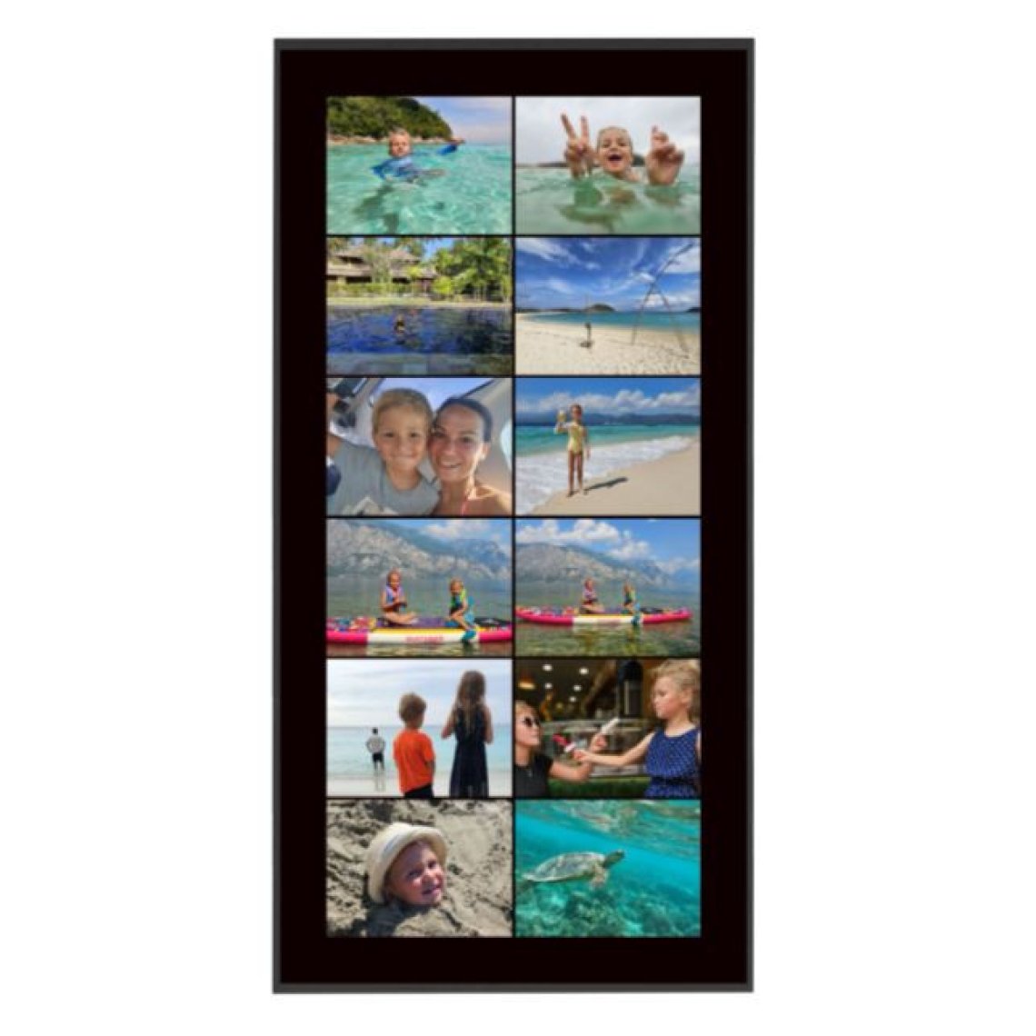 Fotokoláž 40×80 cm, 12 fotek na šířku