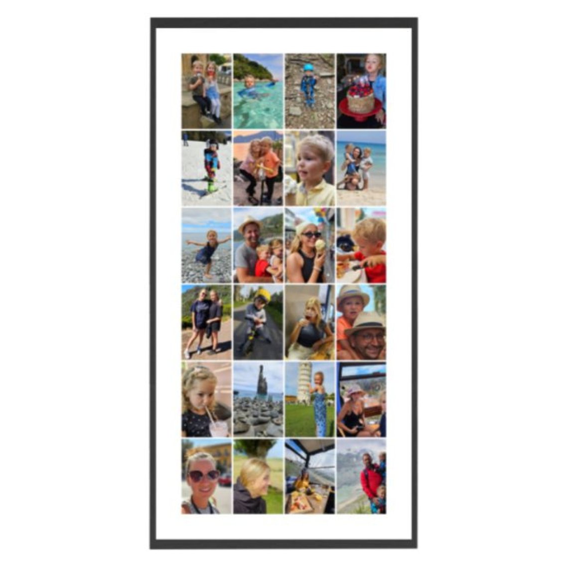 Fotokoláž 50×100 cm, 24 fotek na výšku