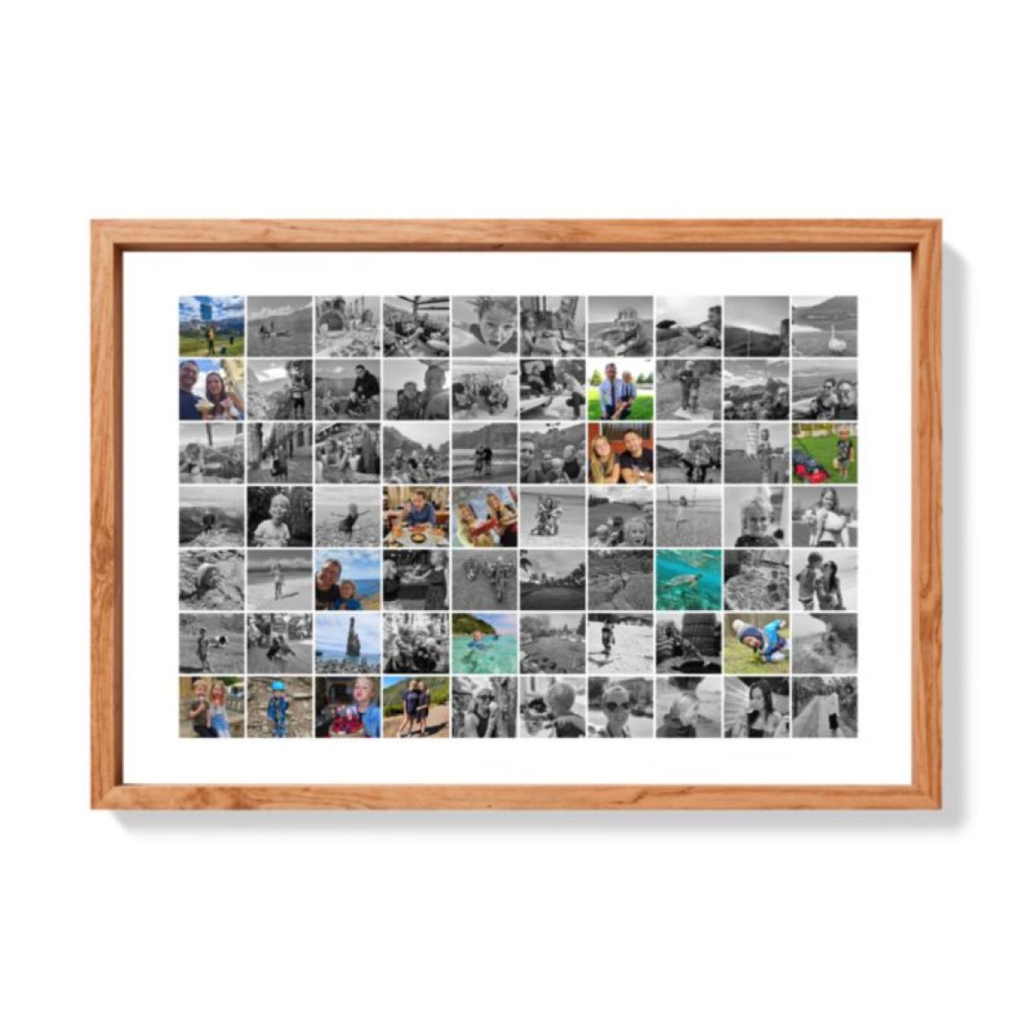 Fotografie 100×70 cm, 70 fotek do čtverce