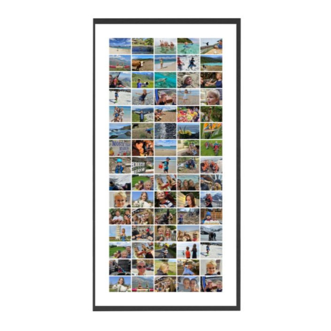 Fotokoláž 50×100 cm, 75 fotek na šířku