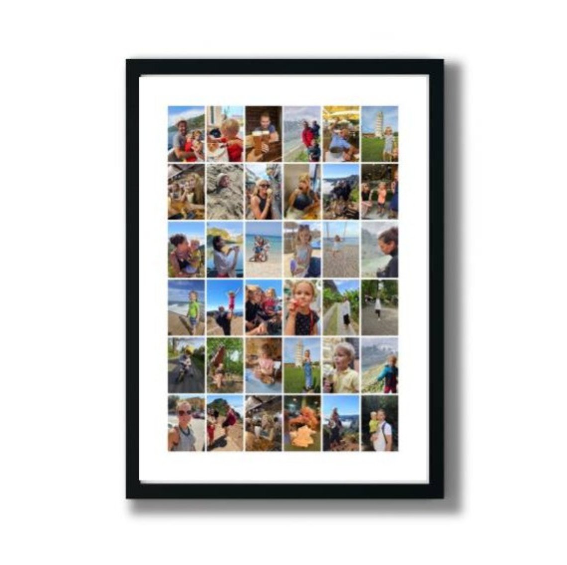 Fotokoláž 50×70 cm, 36 fotek na výšku