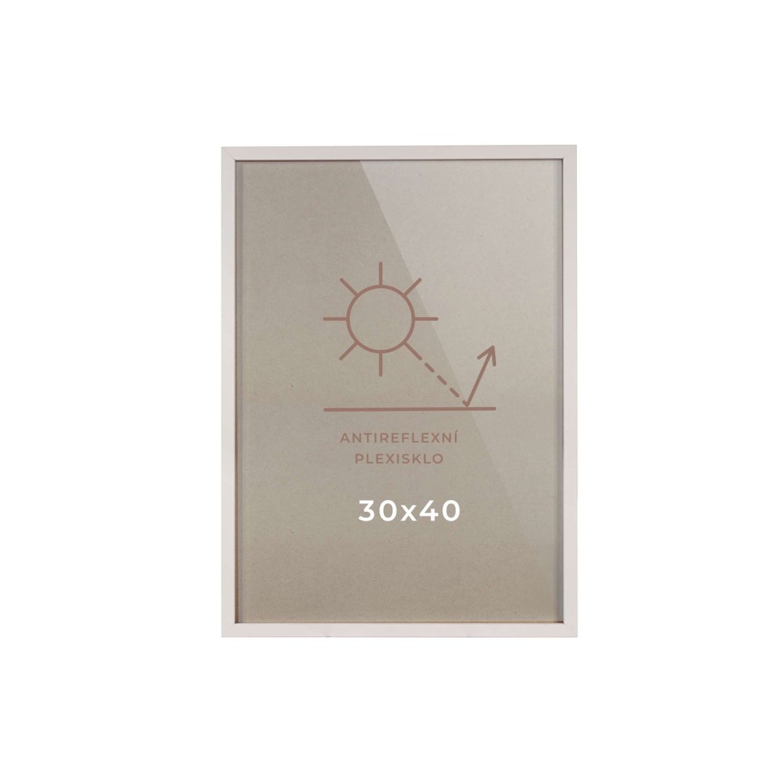 Dřevěný rám 30×40 cm, bílý